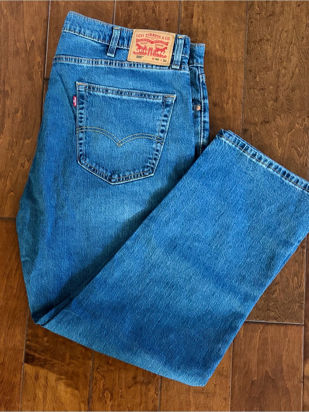 ❤️Levi's Men's 505 & Blue Straight Leg Jeans Size 40x30 New REGULAR
STRETCH